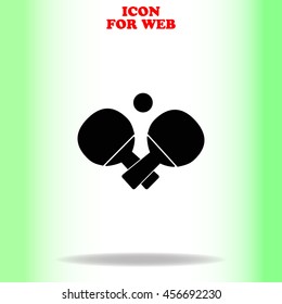 Table tennis web icon. Black illustration on white background