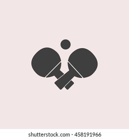 Table tennis web icon. Isolated illustration