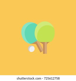 Table tennis yellow background