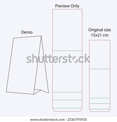 Table Tent Card Die cut - Template 