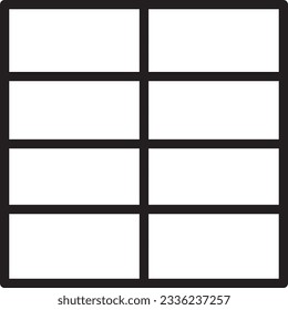 Table Text Write Outline Icon