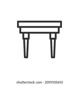 Table thin line icon. Symbol in trendy outline style. Premium design for web and apps. Perfect for UI. 