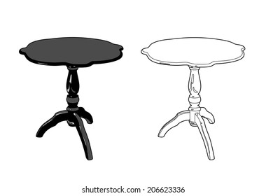 Table with three feet