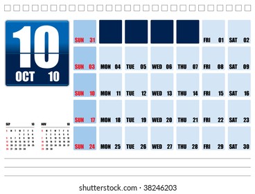 Table top calendar 2010 - October