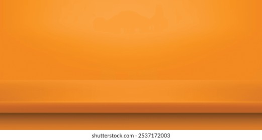 Mesa o encimera, fondo abstracto de estudio de estante. Conceptos de diseño sala vacía con espacio para mostrar productos, telón de fondo, venta de productos, escaparate de escenario, exhibición de promoción. Vector
