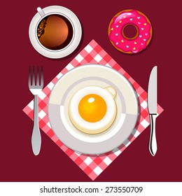 table with traditional breakfast