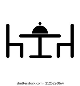 Mesa y dos sillas. Dibujar ilustración en el fondo de la luz. Icono para el diseño de concepto. Ilustración vectorial. imagen de stock.