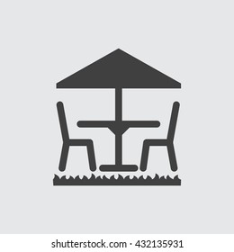 Table and umbrella Icon