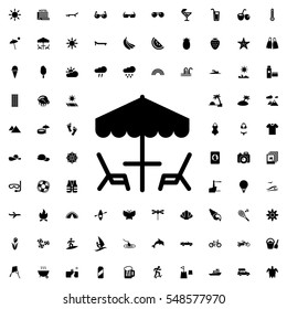 table under umbrella icon illustration isolated vector sign symbol