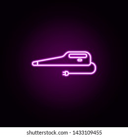 table vacuum cleaner neon icon. Elements of home things set. Simple icon for websites, web design, mobile app, info graphics