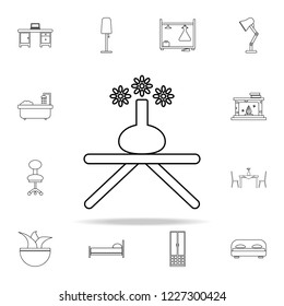 table for a vase icon. Furniture icons universal set for web and mobile