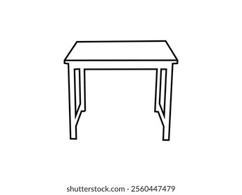 Table Vector Art Illustration Design
