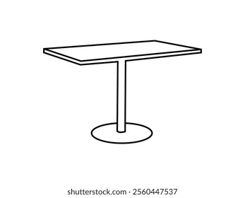 Table Vector Art Illustration Design