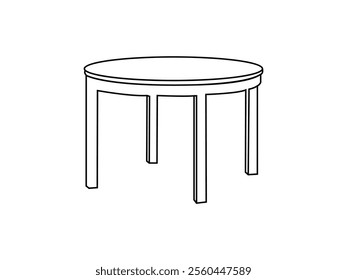 Table Vector Art Illustration Design