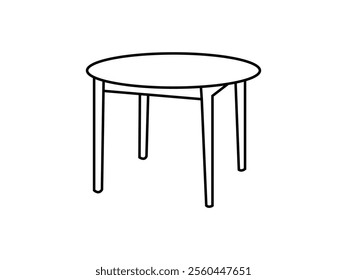 Table Vector Art Illustration Design