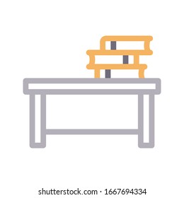table vector color line icon 