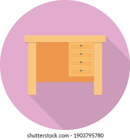 table vector flat colour icon