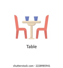 Table Vector Flat Icon Design illustration. Housekeeping Symbol on White background EPS 10 File