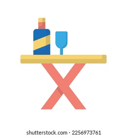 Table Vector  Flat Icon Design illustration. Furniture Symbol on White background EPS 10 File