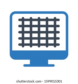 table vector glyph color icon 