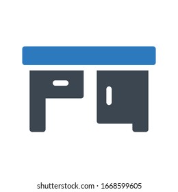 table vector glyph color icon 