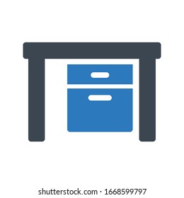 table vector glyph color icon 