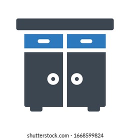 table vector glyph color icon 