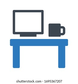 table vector glyph color icon 