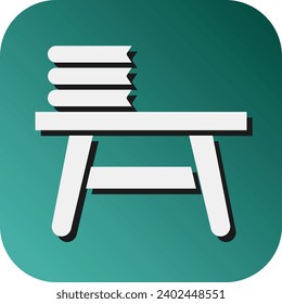 Table  Vector Glyph Gradient Background Icon For Personal And Commercial Use.
