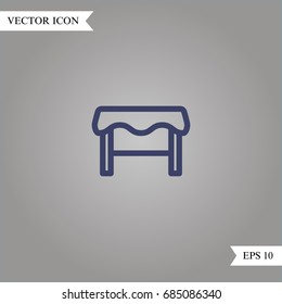 Table vector icon, illustration symbol