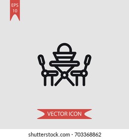Table vector icon illustration symbol