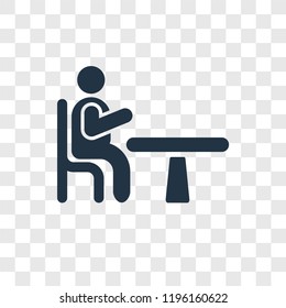 Table vector icon isolated on transparent background, Table transparency logo concept