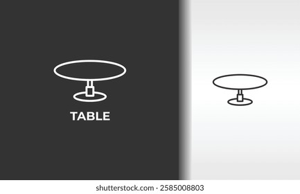 Table Vector, Icon Or Logo Sign Isolated Symbol Illustration