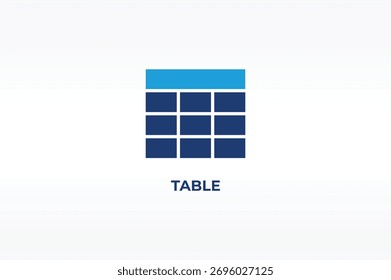 Ilustración aislada del Vector, del icono o de la muestra del logotipo de la TABLA