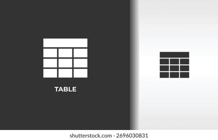Table Vector, Icon Or Logo Sign Isolated Symbol Illustration