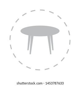A table vector icon. A sign of a table. A symbol of the table.