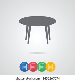 A table vector icon. A sign of a table. A symbol of the table.