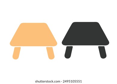 Table vector illustration art icon. Dining Table Vector Line art. Simple  Line Icon, Premium Quality Design Element.