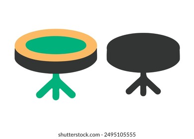 Table vector illustration art icon. Dining Table Vector Line art. Simple  Line Icon, Premium Quality Design Element.