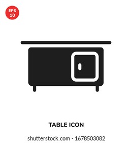 Table vector illustration icon isolated on white background
