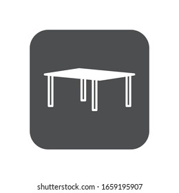 Vektorillustration der Tabelle einzeln auf hellblauem Hintergrund. Tabellensymbol. EPS