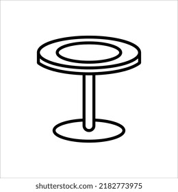 Ilustración vectorial de tabla aislada en fondo blanco