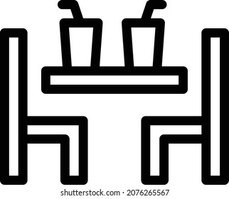 table Vector illustration on a transparent background. Premium quality symbols. Stroke vector icon for concept and graphic design.