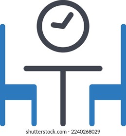 table Vector illustration on a transparent background. Premium quality symmbols. Glyphs vector icons for concept and graphic design.