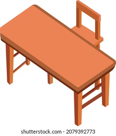 Ilustración del vector de tabla sobre fondo blanco 