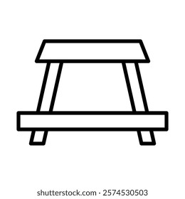 Table Vector Line Icon Design