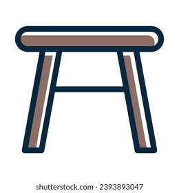 Table Vector Thick Line Filled Dark Colors Icons For Personal And Commercial Use.
