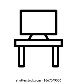 table vector thin line icon 