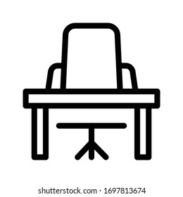 table vector thin line icon 