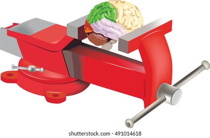 Table vise with brain